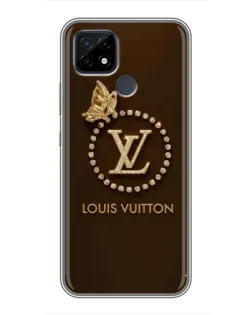 Чохол для Realme C21 з картинкою «LV — золота печатка»
