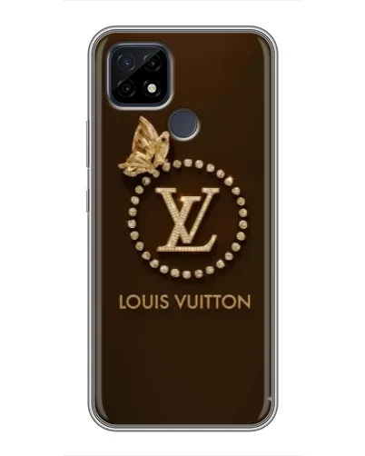 Чохол для Realme C21 з картинкою «LV — золота печатка»
