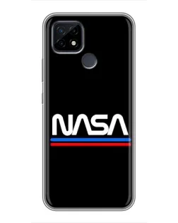 Чохол для Realme C21 з картинкою «NASA — класика Red Blue» Чохол для Realme C21 з картинкою «NASA — класика Red Blue»