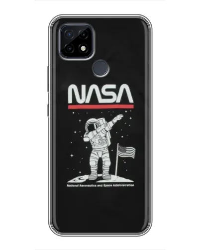 Чохол для Realme C21 з картинкою «NASA — крокуємо по Місяцю» Чохол для Realme C21 з картинкою «NASA — крокуємо по Місяцю»