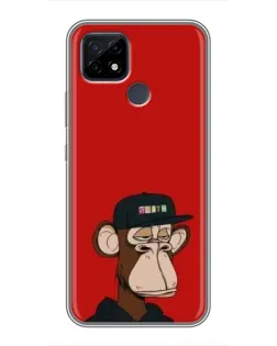 Чохол для Realme C21 з картинкою «Bored Ape — червоний фон» Чохол для Realme C21 з картинкою «Bored Ape — червоний фон»