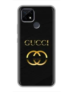 Чохол для Realme C21 з картинкою «Золотий логотип Gucci»