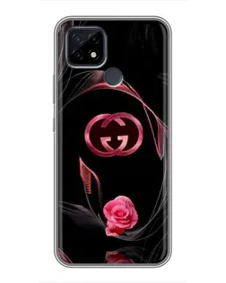 Чохол для Realme C21 з картинкою «Gucci — неонова троянда»