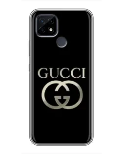 Чохол для Realme C21 з картинкою «Gucci — золото на чорному»