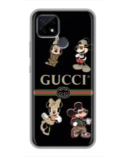 Чохол для Realme C21 з картинкою «Gucci — герої Disney та монограма»
