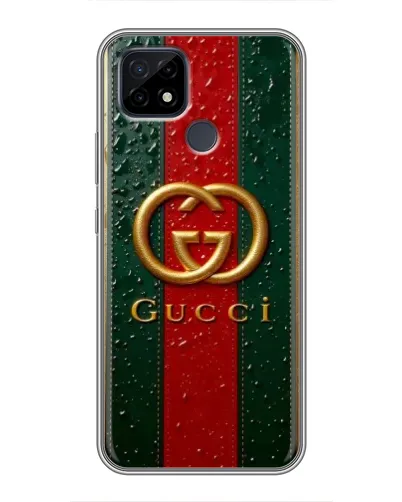 Чохол для Realme C21 з картинкою «Gucci — фірмова смуга та золото» Чохол для Realme C21 з картинкою «Gucci — фірмова смуга та золото»