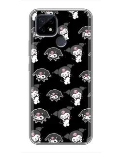 Чохол для Realme C21 з картинкою «Чорний паттерн Kuromi»