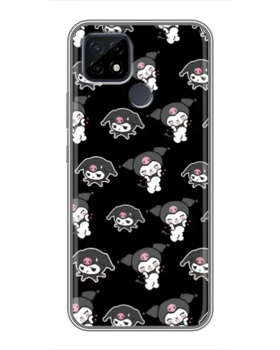 Чохол для Realme C21 з картинкою «Чорний паттерн Kuromi»