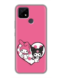 Чохол для Realme C21 з картинкою «Kuromi та My Melody»