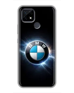 Чохол для Realme C21 з картинкою «BMW — неонове сяйво»