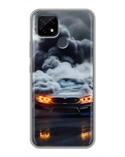 Чохол для Realme C21 з картинкою «BMW у диму»
