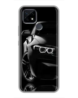 Чохол для Realme C21 з картинкою «Чорна BMW — профіль»