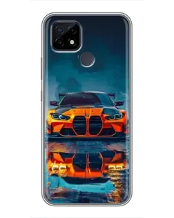 Чохол для Realme C21 з картинкою «BMW — золота емблема»