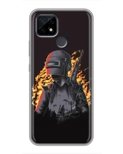 Чохол для Realme C21 з картинкою «PUBG — вогняний силует» Чохол для Realme C21 з картинкою «PUBG — вогняний силует»
