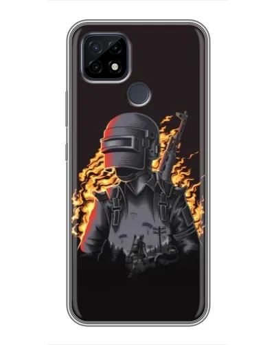 Чохол для Realme C21 з картинкою «PUBG — вогняний силует» Чохол для Realme C21 з картинкою «PUBG — вогняний силует»