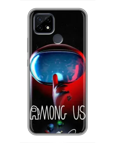 Чохол для Realme C21 з картинкою «Червоний імпостер — макро» Чохол для Realme C21 з картинкою «Червоний імпостер — макро»