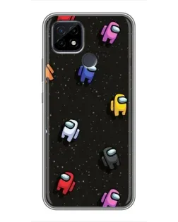 Чохол для Realme C21 з картинкою «Космічний патерн Among Us»