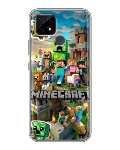 Чохол для Realme C21 з картинкою «Замок Minecraft»