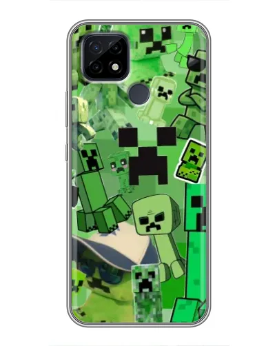 Чохол для Realme C21 з картинкою «Кріпери Minecraft»