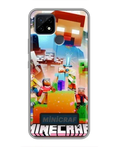 Чохол для Realme C21 з картинкою «Minecraft герої гри»