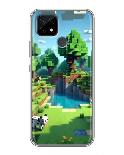 Чохол для Realme C21 з картинкою «Minecraft літній день»