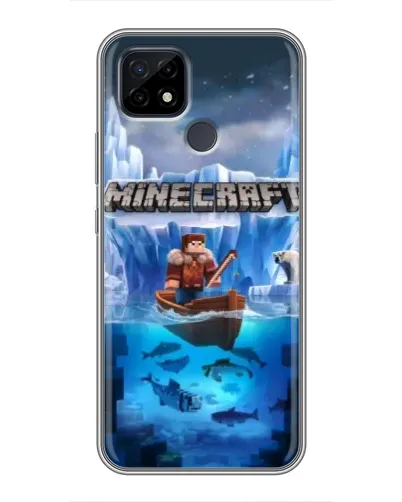 Чохол для Realme C21 з картинкою «Minecraft льодянийсвіт»