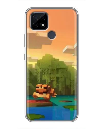 Чохол для Realme C21 з картинкою «Майнкрафт захід сонця»