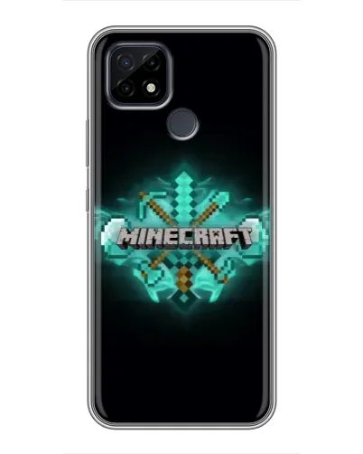 Чохол для Realme C21 з картинкою «Minecraft Diamond лого»
