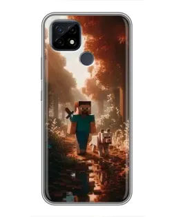 Чохол для Realme C21 з картинкою «Стів у лісі» Чохол для Realme C21 з картинкою «Стів у лісі»