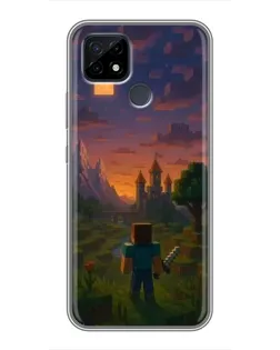 Чохол для Realme C21 з картинкою «Стів біля вежі» Чохол для Realme C21 з картинкою «Стів біля вежі»