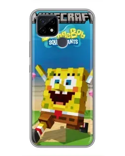 Чохол для Realme C21 з картинкою «Губка Боб Minecraft» Чохол для Realme C21 з картинкою «Губка Боб Minecraft»