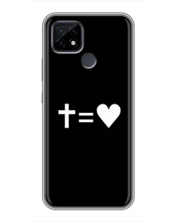 Чохол для Realme C21 з картинкою «Хрест та Серце»