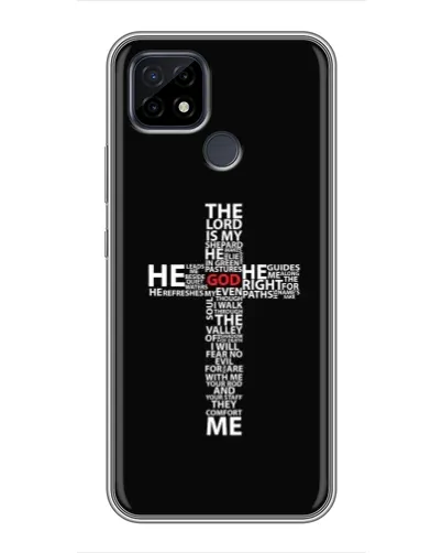Чехол для Realme C21 с картинкой «Текстовый крест» Чехол для Realme C21 с картинкой «Текстовый крест»