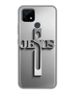 Чехол для Realme C21 с картинкой «Металлический крест Jesus» Чехол для Realme C21 с картинкой «Металлический крест Jesus»