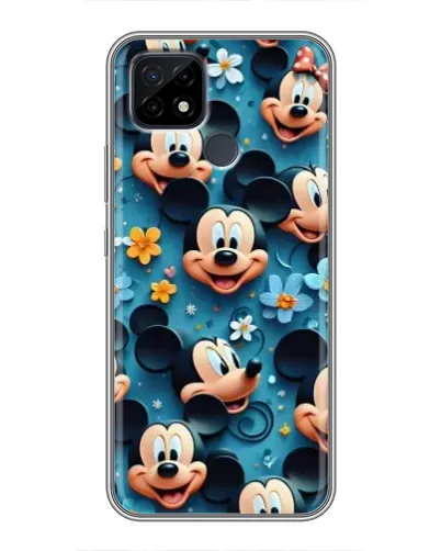 Чехол для Realme C21 с картинкой «Паттерн Микки и Минни»