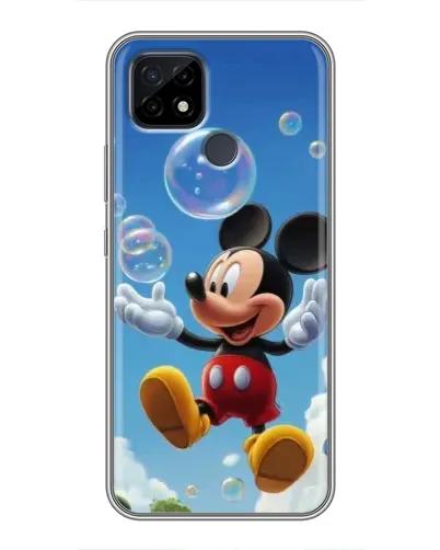 Чехол для Realme C21 с картинкой «Mickey и мыльные пузыри»
