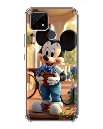 Чехол для Realme C21 с картинкой «Микки садовод»