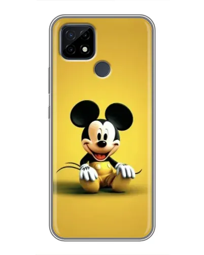 Чехол для Realme C21 с картинкой «Микки на желтом»