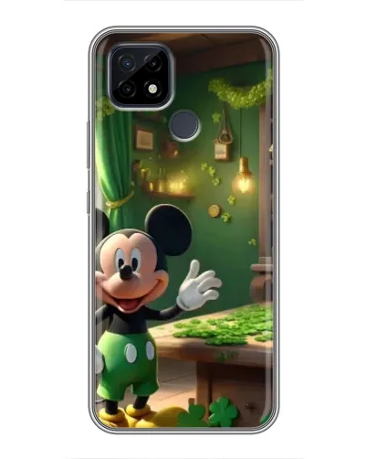 Чехол для Realme C21 с картинкой «Микки в мастерской»