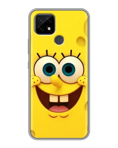 Чехол для Realme C21 с картинкой «Губка Боб улыбка»