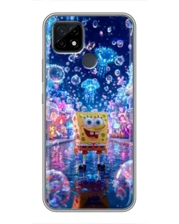 Чехол для Realme C21 с картинкой «Неоновый океан»