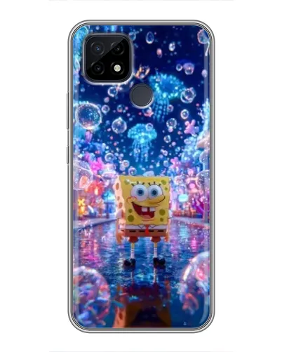 Чехол для Realme C21 с картинкой «Неоновый океан»