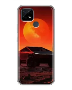 Чохол для Realme C21 з картинкою «Cybertruck на Марсі»