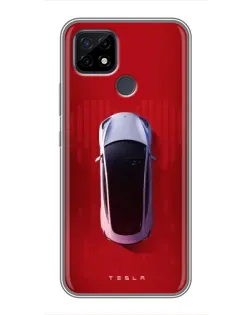 Чохол для Realme C21 з картинкою «Tesla Top View»