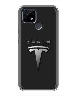 Чохол для Realme C21 з картинкою «Сталевий логотип Tesla» Чохол для Realme C21 з картинкою «Сталевий логотип Tesla»