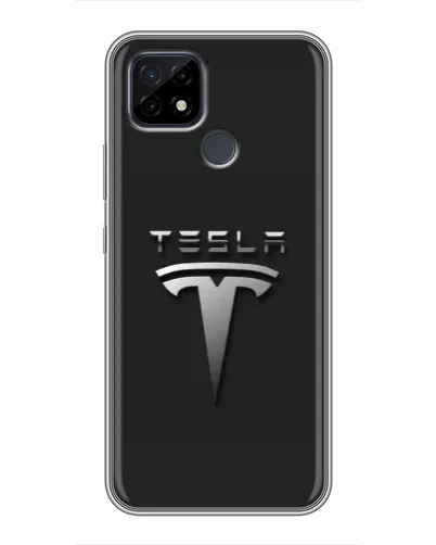Чохол для Realme C21 з картинкою «Сталевий логотип Tesla» Чохол для Realme C21 з картинкою «Сталевий логотип Tesla»