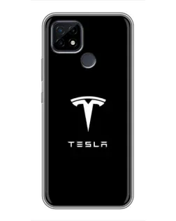 Чохол для Realme C21 з картинкою «Tesla White Logo» Чохол для Realme C21 з картинкою «Tesla White Logo»