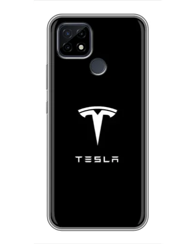 Чохол для Realme C21 з картинкою «Tesla White Logo» Чохол для Realme C21 з картинкою «Tesla White Logo»