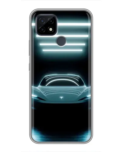 Чохол для Realme C21 з картинкою «Tesla в неоні» Чохол для Realme C21 з картинкою «Tesla в неоні»
