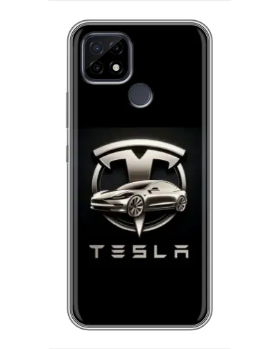 Чохол для Realme C21 з картинкою «Tesla — срібне авто» Чохол для Realme C21 з картинкою «Tesla — срібне авто»